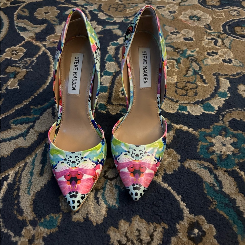Steve Madden Multicolor Floral Heels